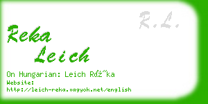 reka leich business card